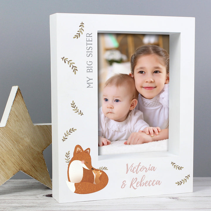 Buy Personalised Mummy and Me Fox 5x7 Box Photo Frame at www.giftsfinder.co.uk