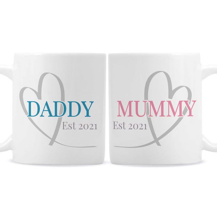 Buy Personalised Mummy & Daddy Mug Set at www.giftsfinder.co.uk