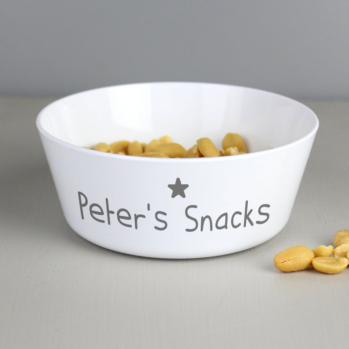 Buy Personalised Name Only Plastic Bowl at www.giftsfinder.co.uk