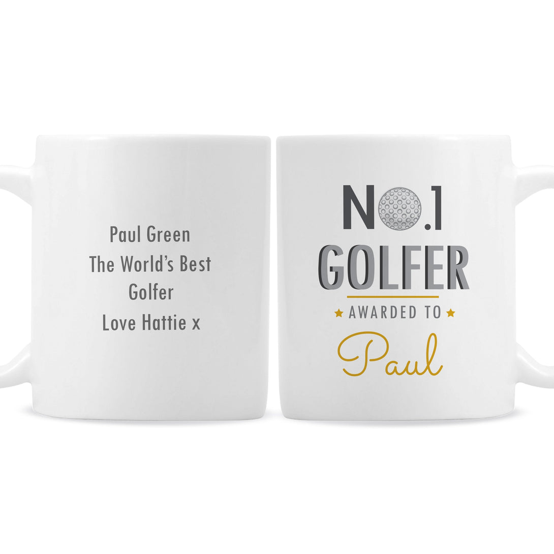 Personalised No.1 Golfer Mug - part of the Gifts Finder Personalised Mugs collection