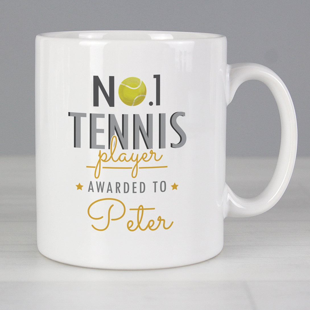 Personalised No.1 Tennis Player Mug - part of the Gifts Finder Personalised Mugs collection