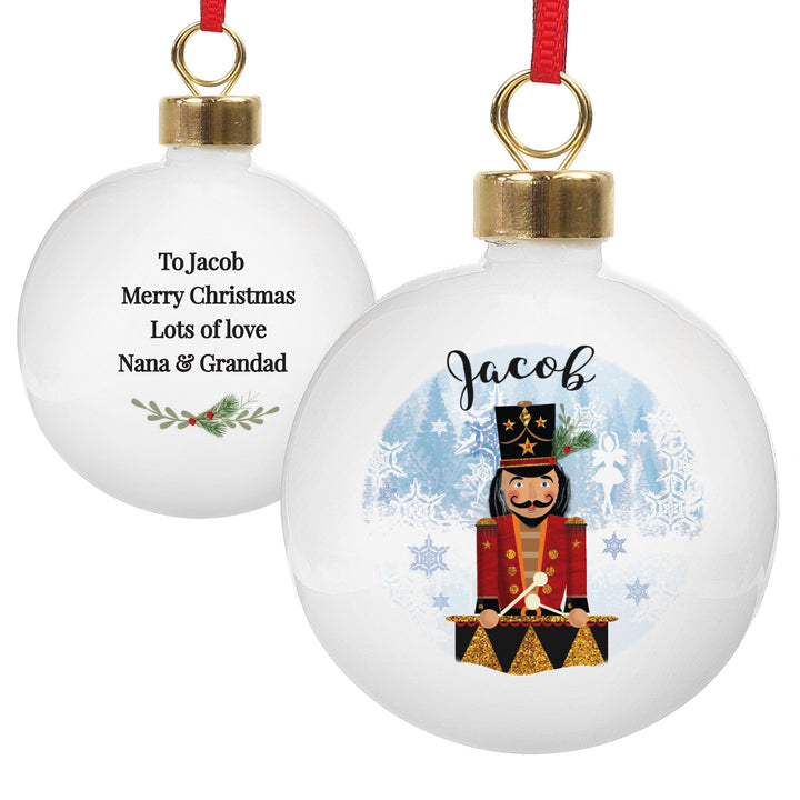 Buy Personalised Nutcracker Bauble at www.giftsfinder.co.uk