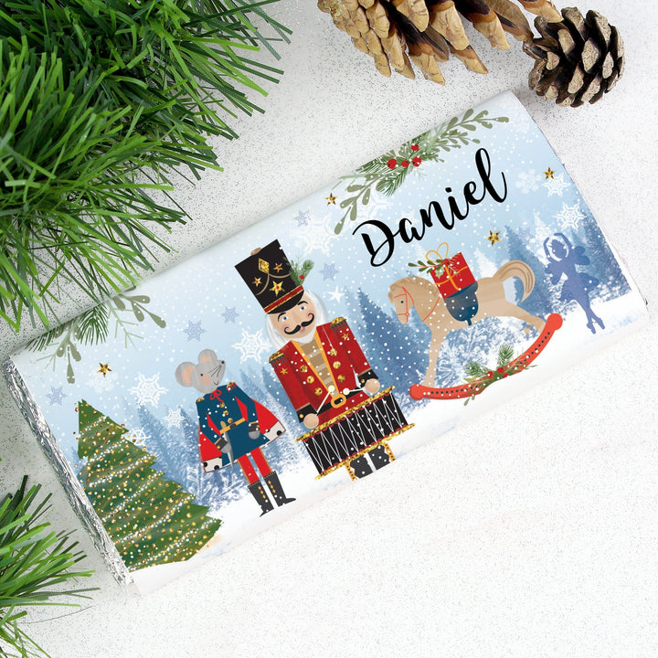 Buy Personalised Nutcracker Milk Chocolate Bar at www.giftsfinder.co.uk