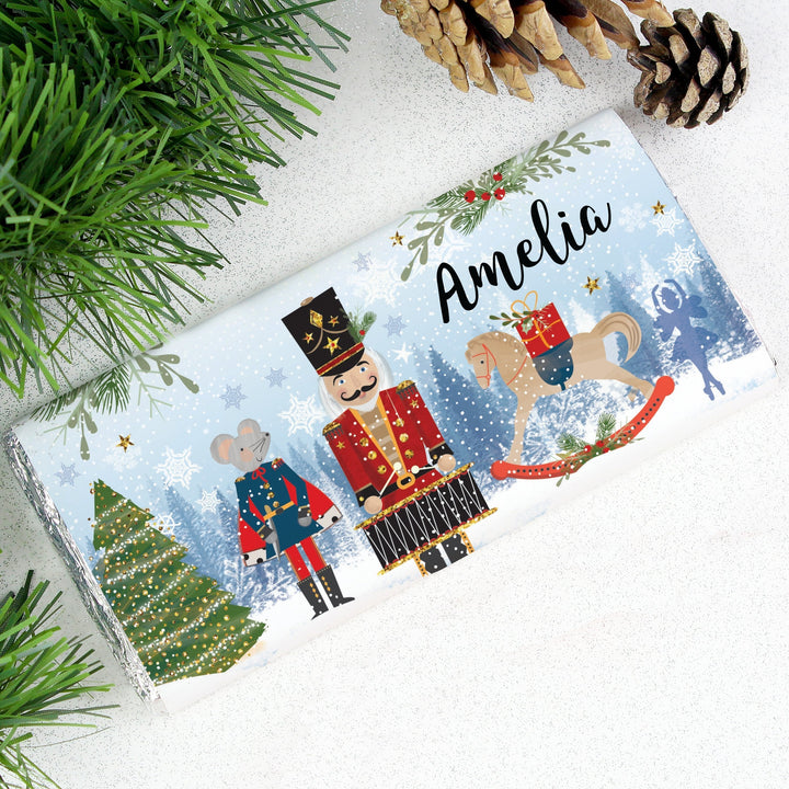 Buy Personalised Nutcracker Milk Chocolate Bar at www.giftsfinder.co.uk