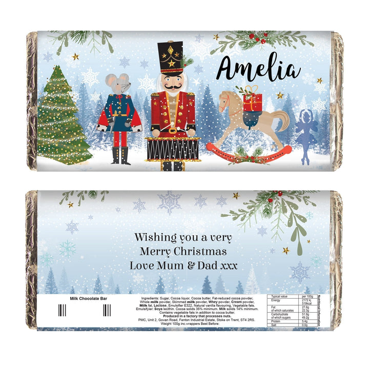 Buy Personalised Nutcracker Milk Chocolate Bar at www.giftsfinder.co.uk