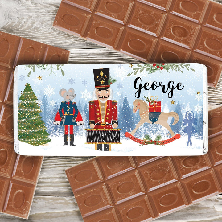 Buy Personalised Nutcracker Milk Chocolate Bar at www.giftsfinder.co.uk