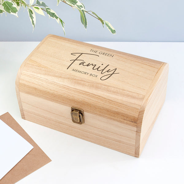 Personalised Our Family Keepsake Chest