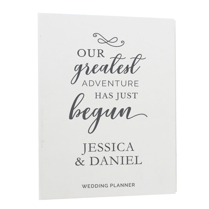 Buy Personalised Our Greatest Adventure Wedding Planner at www.giftsfinder.co.uk