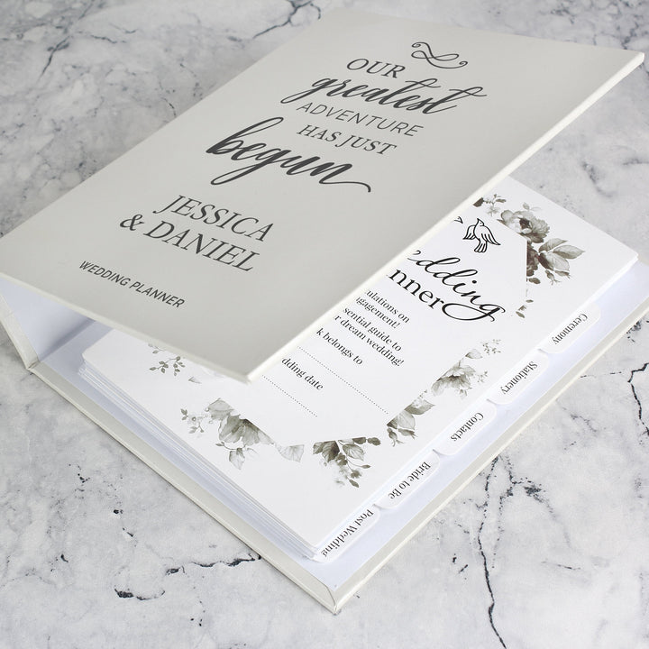 Buy Personalised Our Greatest Adventure Wedding Planner at www.giftsfinder.co.uk