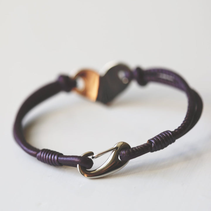 Buy Personalised Own Handwriting Hearts Forever Leather Bracelet from www.giftsfinder.co.uk