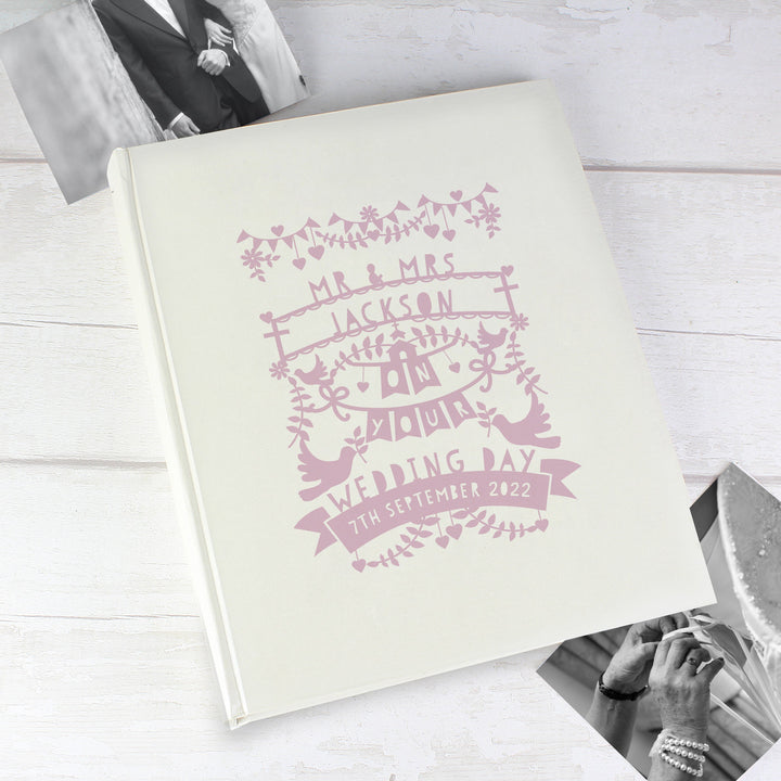 Buy Personalised Pink Papercut Style Photo Album at www.giftsfinder.co.uk