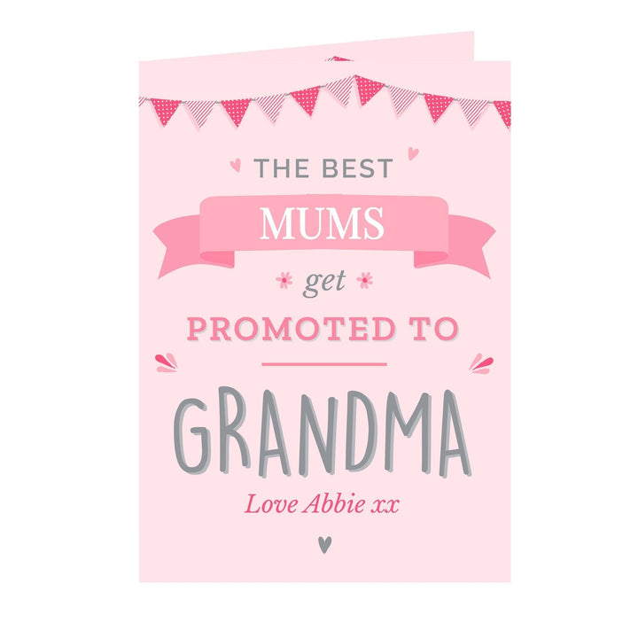 Buy Personalised Pink Promoted to Card at www.giftsfinder.co.uk