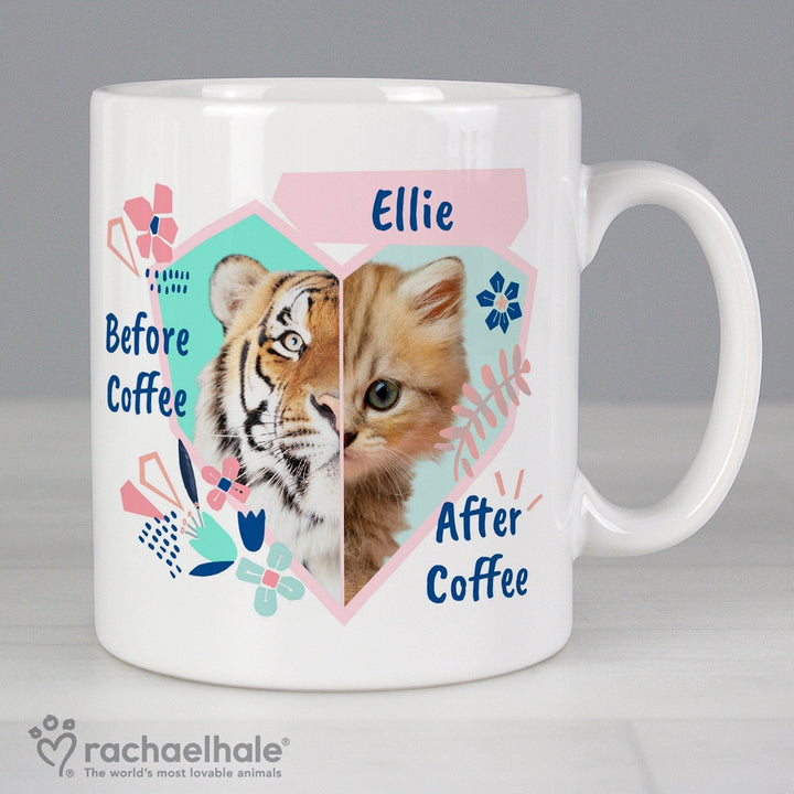 Buy Personalised Rachael Hale 'Before Coffee/After Coffee' Cat Mug at www.giftsfinder.co.uk