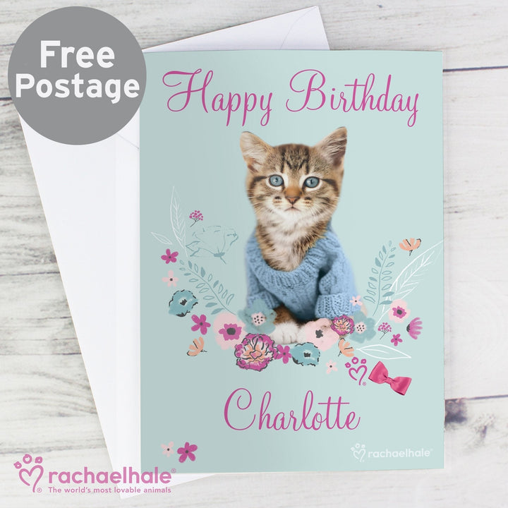 Personalised Rachael Hale Cute Kitten Card in gift category 