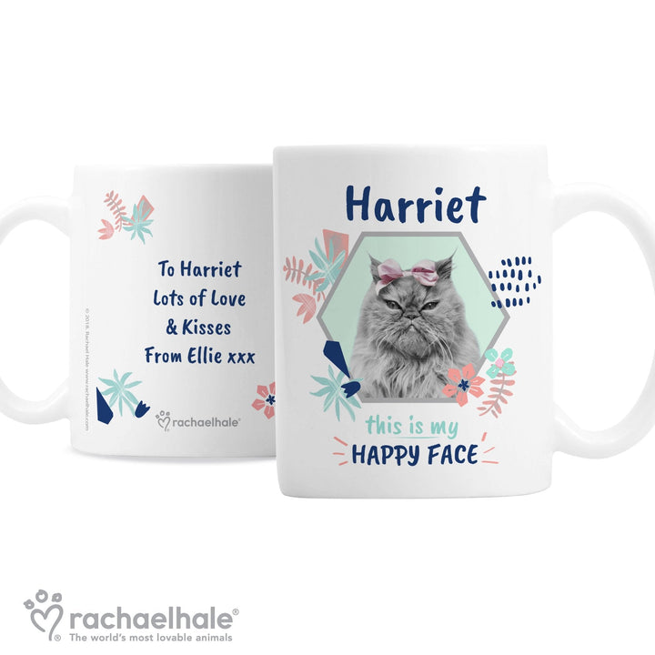 Buy Personalised Rachael Hale 'Happy Face' Cat Mug at www.giftsfinder.co.uk