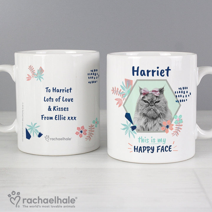 Buy Personalised Rachael Hale 'Happy Face' Cat Mug at www.giftsfinder.co.uk