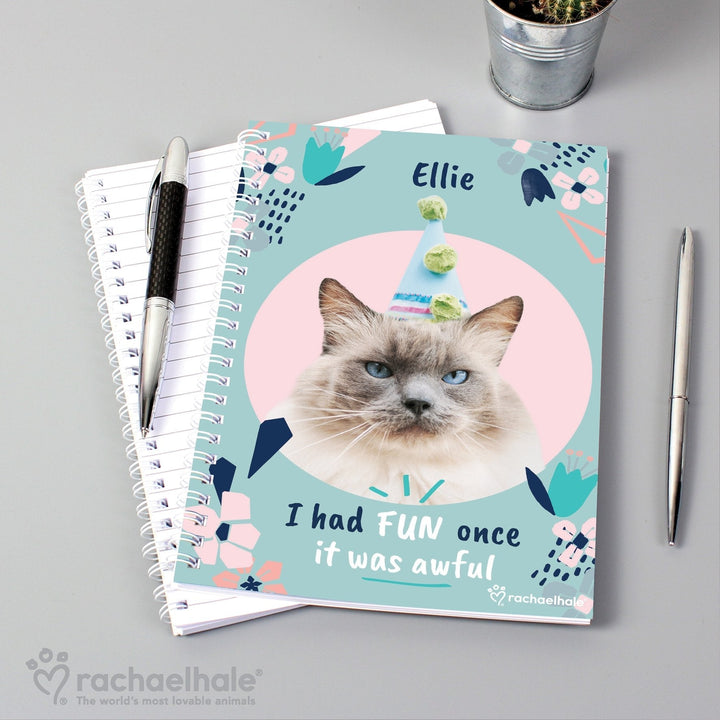 Personalised Rachael Hale 'I Had Fun Once' Cat A5 Notebook in gift category 