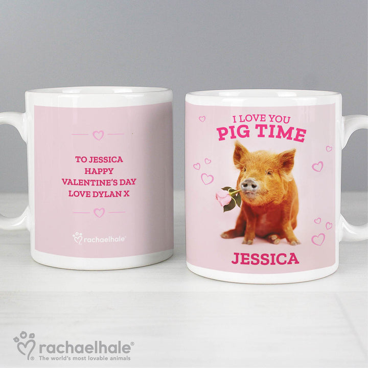 Personalised Rachael Hale 'I Love You Pig Time' Mug in gift category 