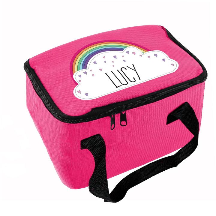 Personalised Rainbow Pink Lunch Bag in gift category 