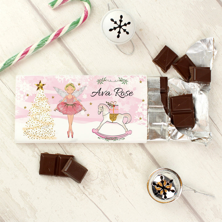 Personalised Sugar Plum Fairy Milk Chocolate Bar in gift category 