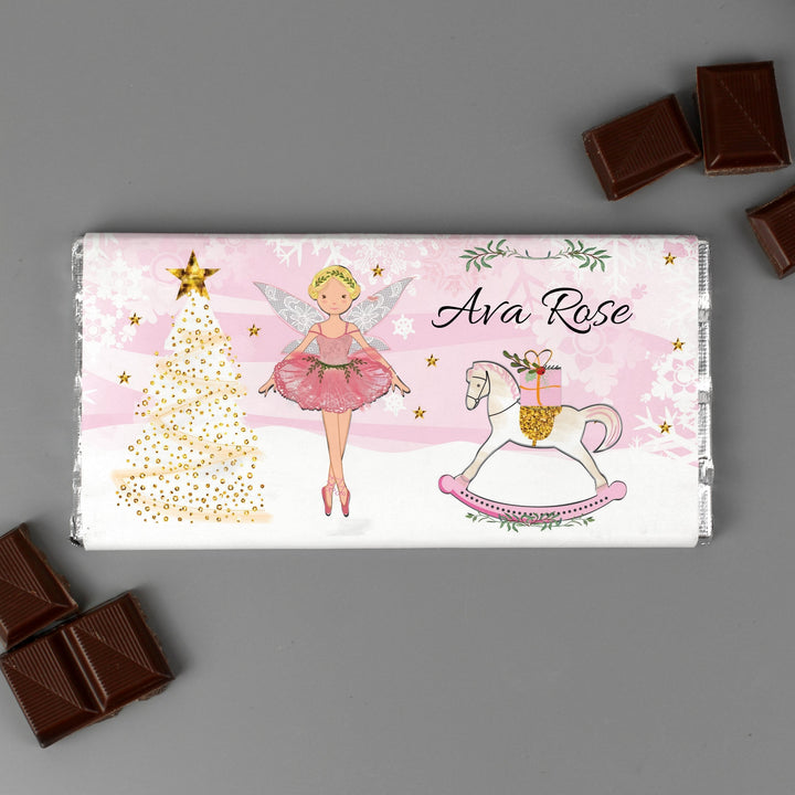 Personalised Sugar Plum Fairy Milk Chocolate Bar in gift category 