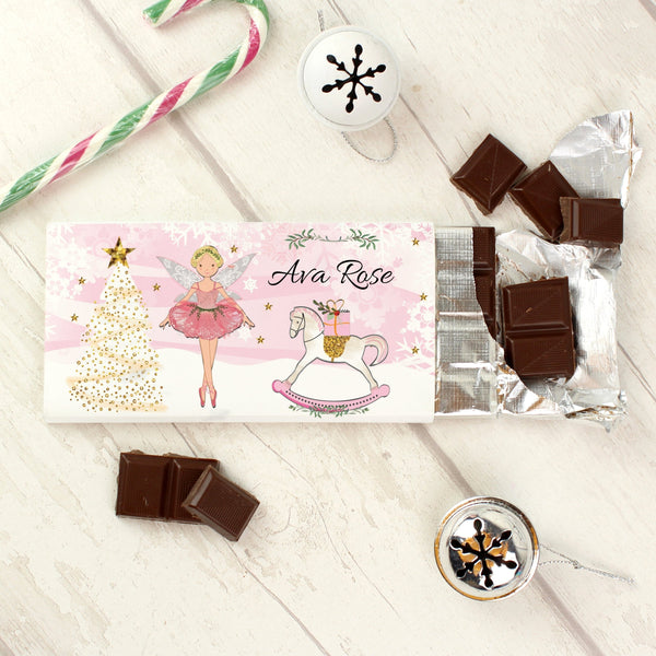 Personalised Sugar Plum Fairy Milk Chocolate Bar in gift category Personalised Chocolate Bars