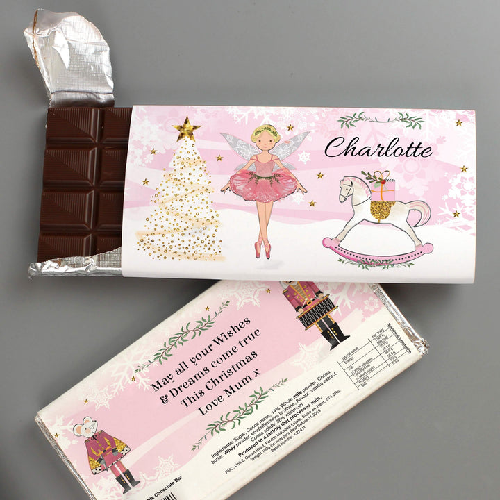 Personalised Sugar Plum Fairy Milk Chocolate Bar in gift category 