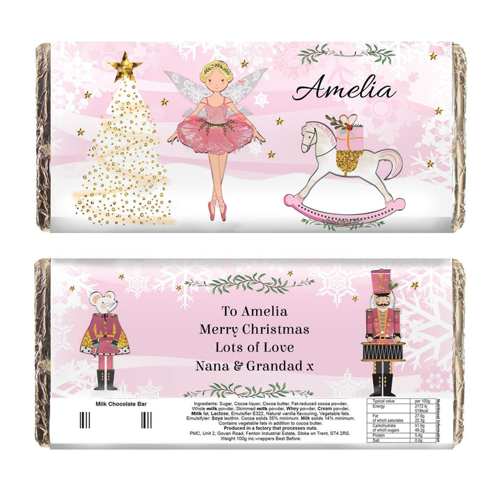 Personalised Sugar Plum Fairy Milk Chocolate Bar in gift category 