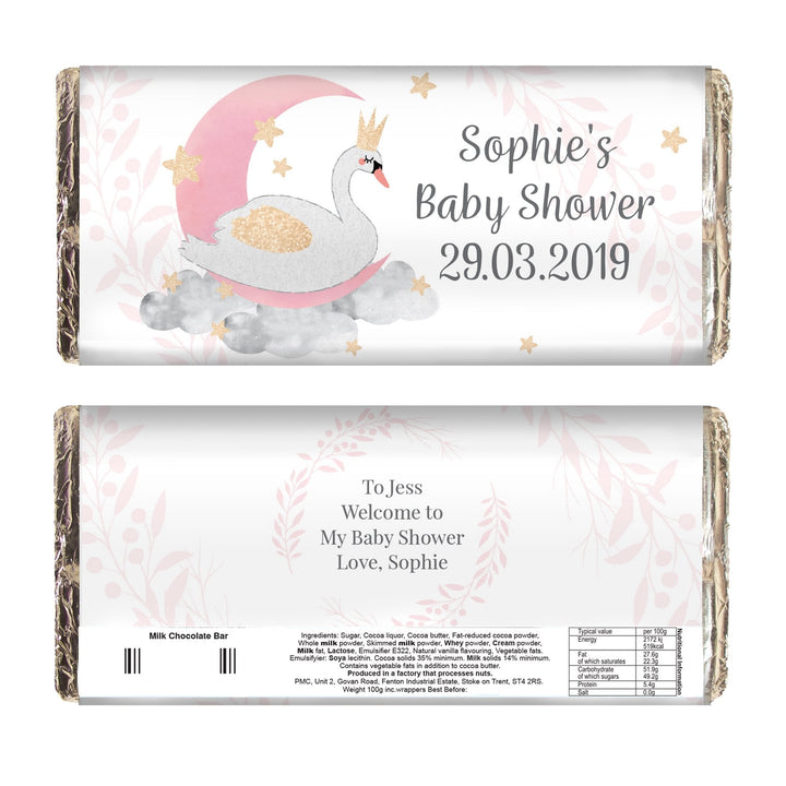 Personalised Swan Lake Milk Chocolate Bar in gift category 