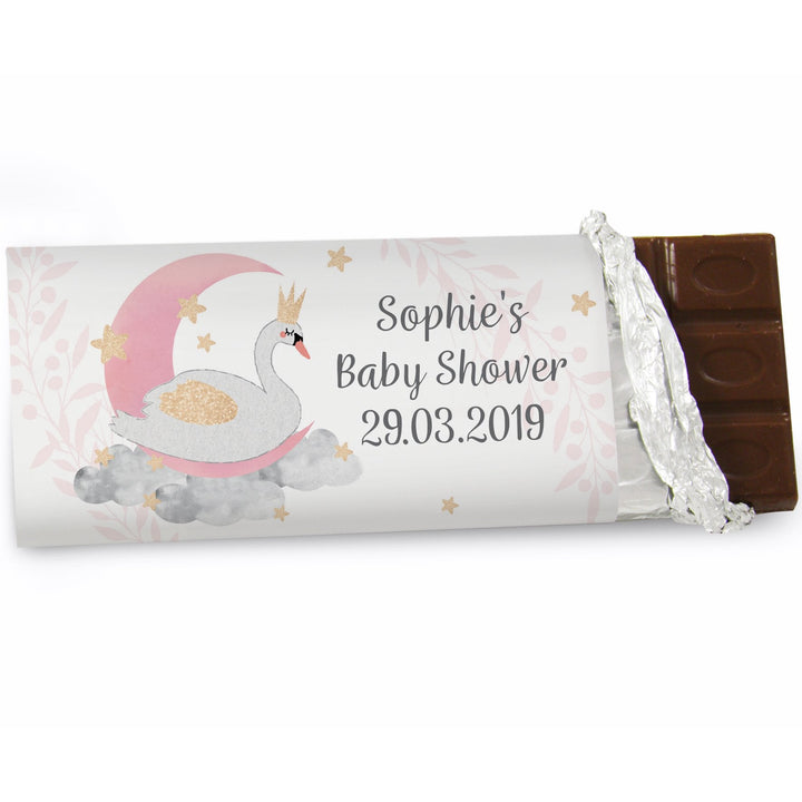 Personalised Swan Lake Milk Chocolate Bar in gift category 