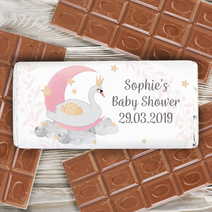 Personalised Swan Lake Milk Chocolate Bar in gift category 