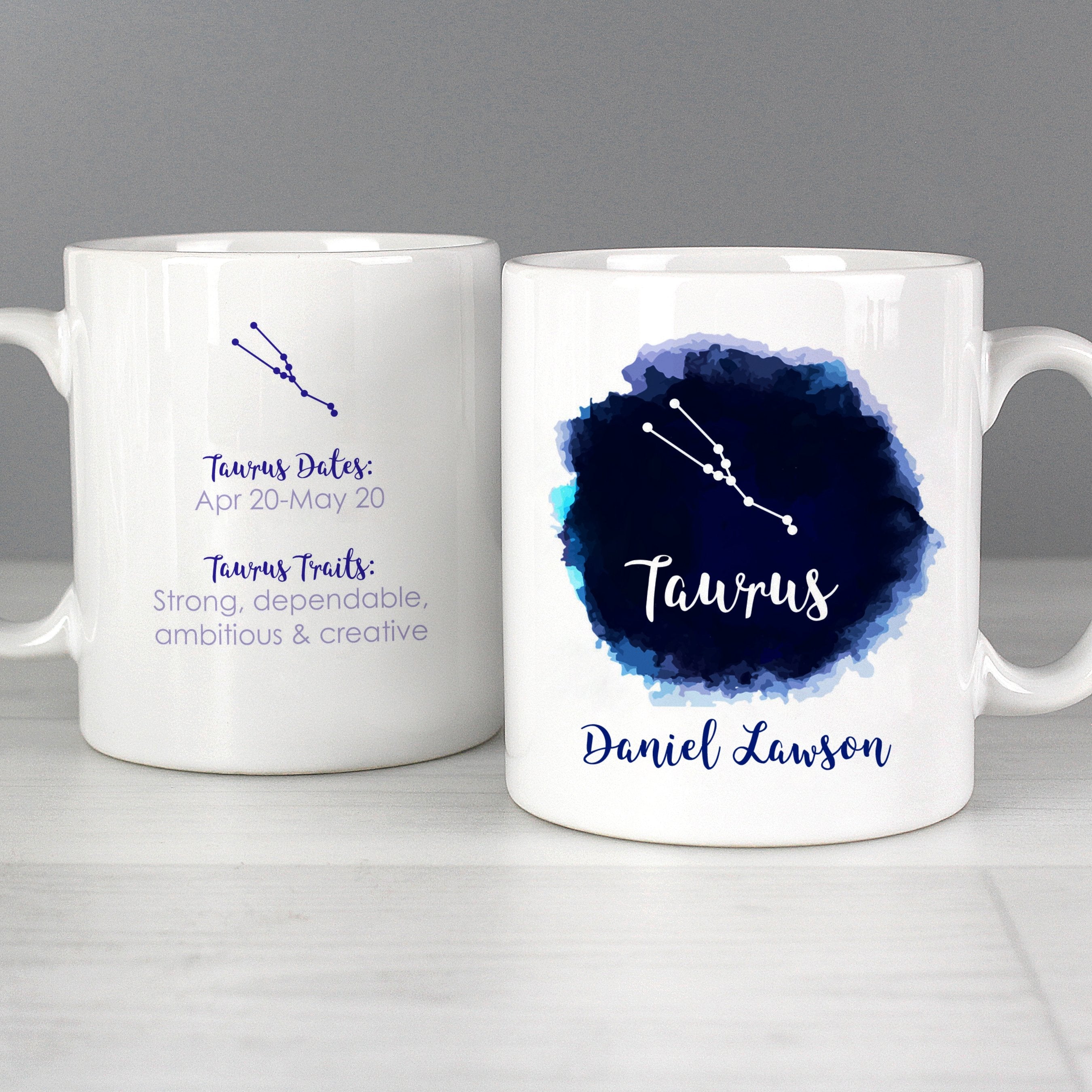 Personalised Taurus Zodiac Star Sign Mug April 20th May 20th