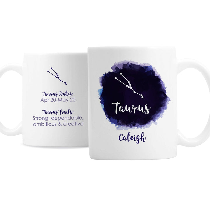 Personalised Taurus Zodiac Star Sign Mug (April 20th - May 20th) in gift category 