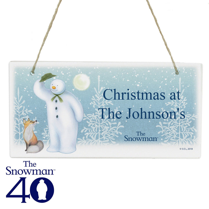 Personalised The Snowman Snow Wonder Wooden Sign in gift category 