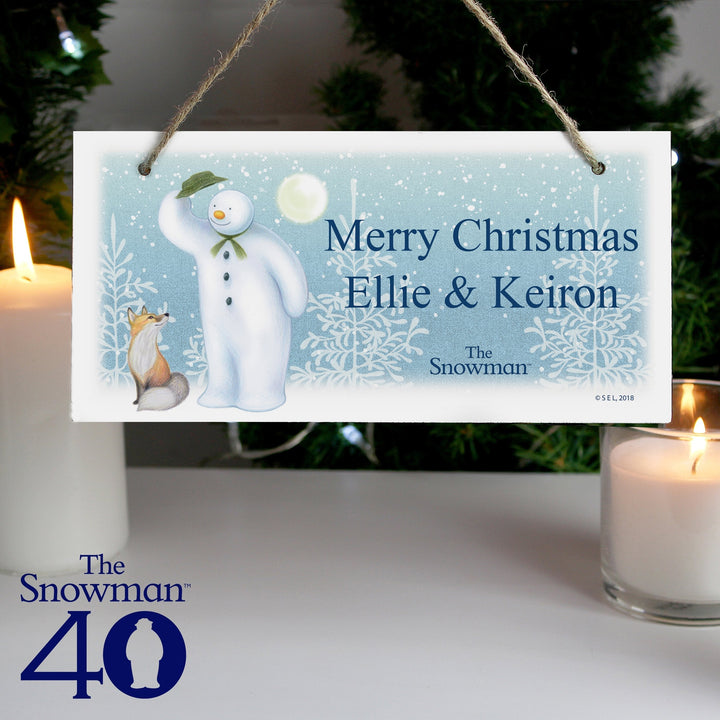 Personalised The Snowman Snow Wonder Wooden Sign in gift category Personalised Signs