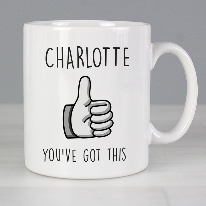 Personalised Thumbs Up Mug in gift category Personalised Mugs