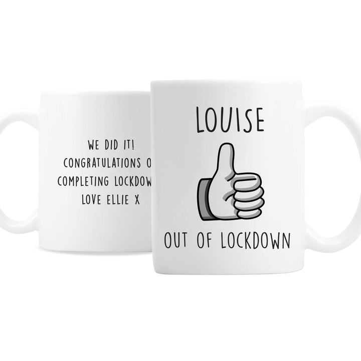 Personalised Thumbs Up Mug in gift category 