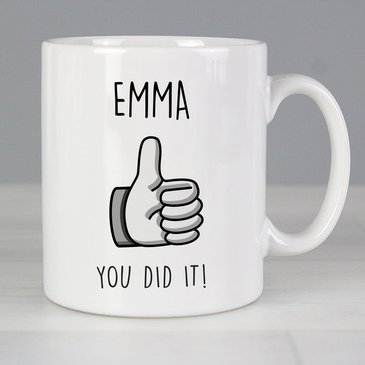 Personalised Thumbs Up Mug in gift category 