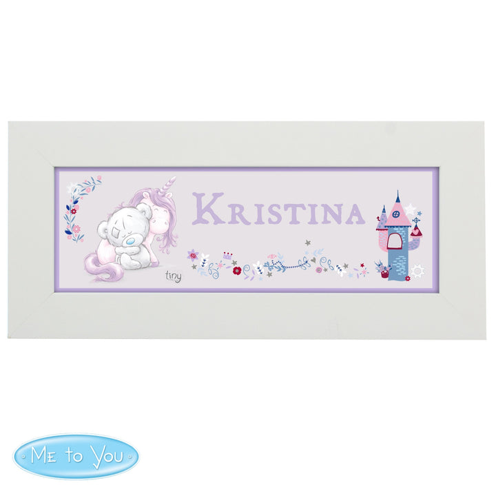 Personalised Tiny Tatty Teddy Unicorn Name Frame in gift category 