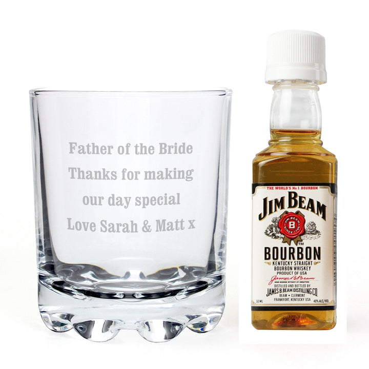 Personalised Tumbler and Jim Beam Miniature Set in gift category 