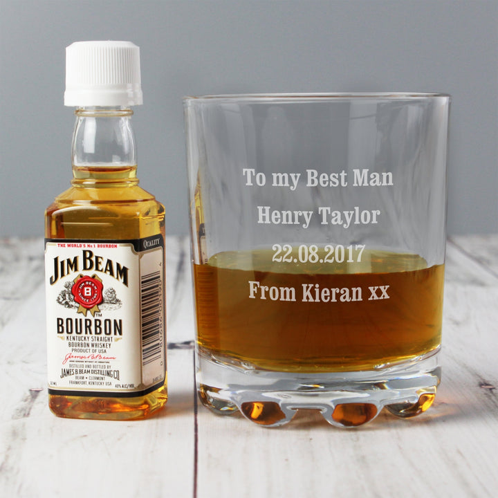 Personalised Tumbler and Jim Beam Miniature Set in gift category 