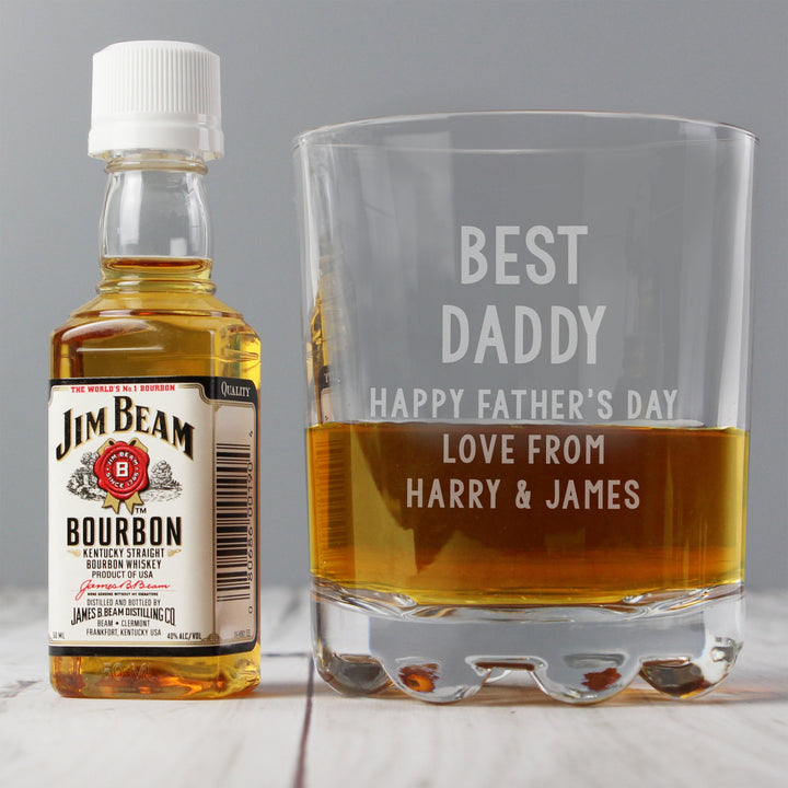 Personalised Tumbler and Jim Beam Miniature Set in gift category 