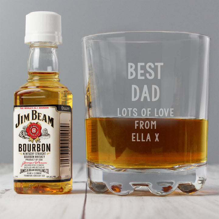 Personalised Tumbler and Jim Beam Miniature Set in gift category 