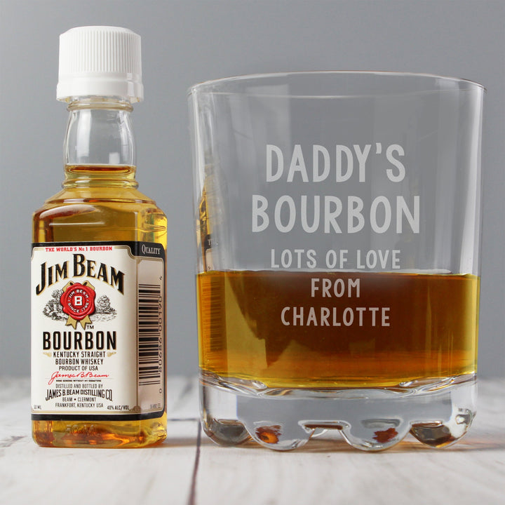 Personalised Tumbler and Jim Beam Miniature Set in gift category Personalised Miniature Sets