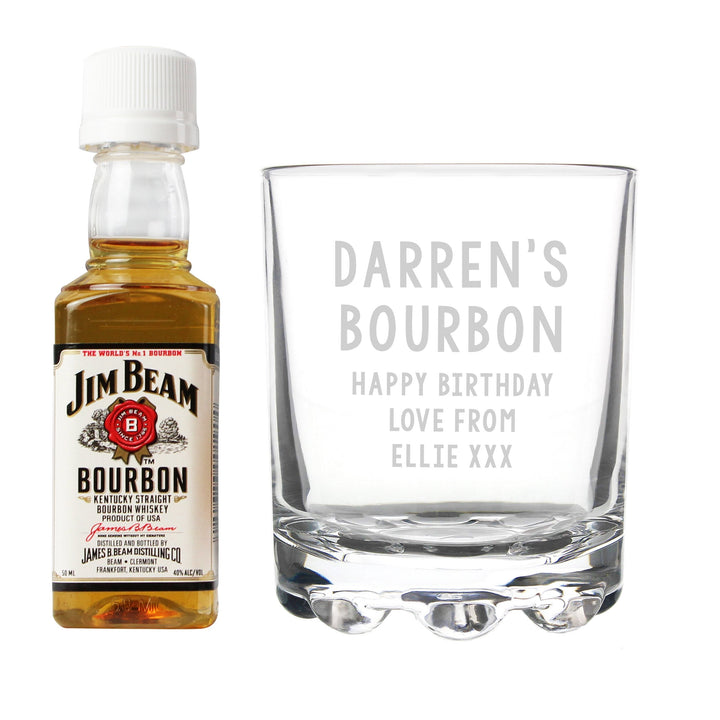 Personalised Tumbler and Jim Beam Miniature Set in gift category 