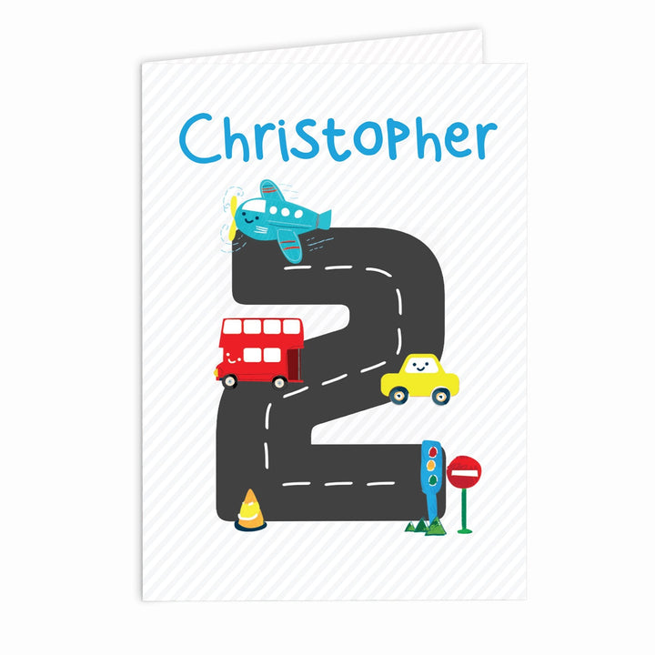 Personalised Vehicles Birthday Card