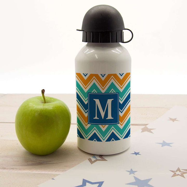 Buy Personalised Vibrant Zig Zag Water Bottle from www.giftsfinder.co.uk