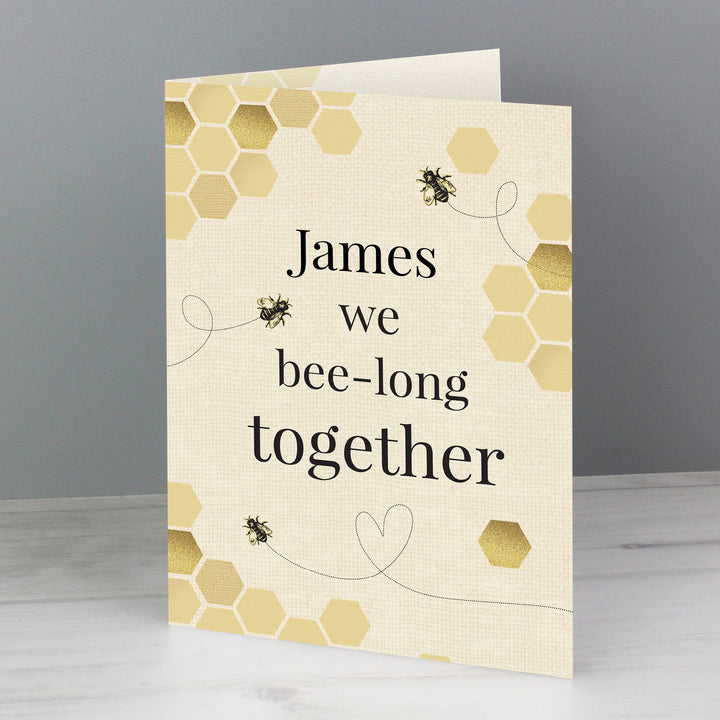 Personalised We Bee-Long Together Card in gift category 