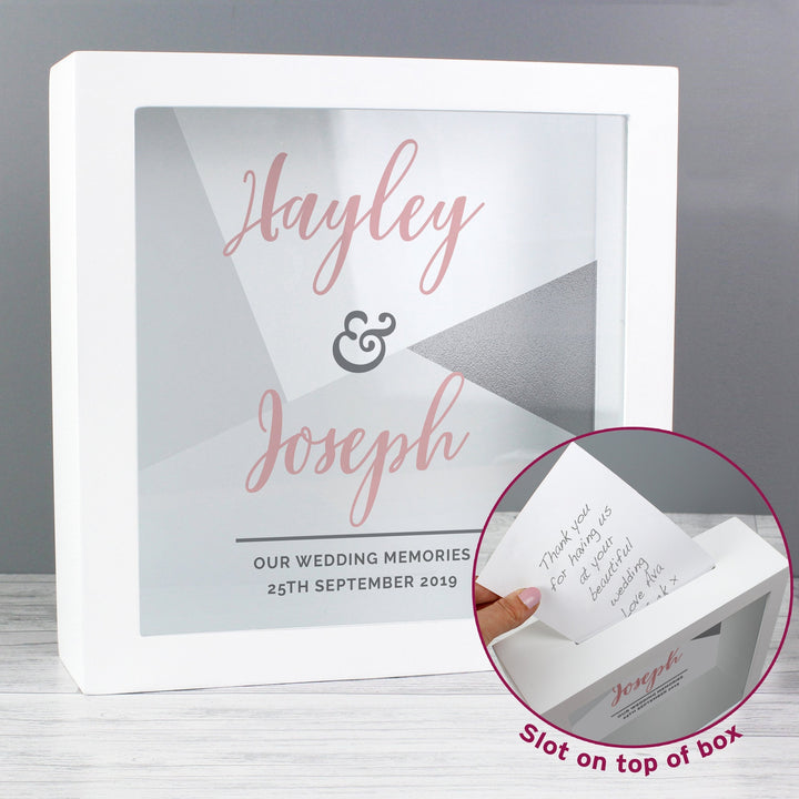 Personalised Wedding Fund and Keepsake Box in gift category Personalised Money Boxes