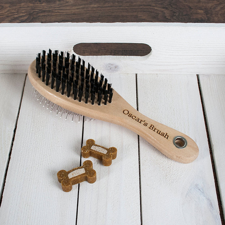 Personalised Wooden Dog Brush in gift category Personalised DIY Tools